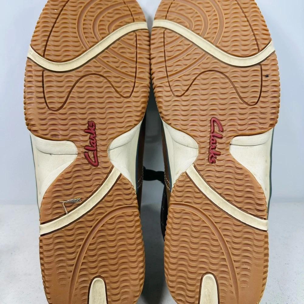 men's brown leather Clarks casual shoes 14M
